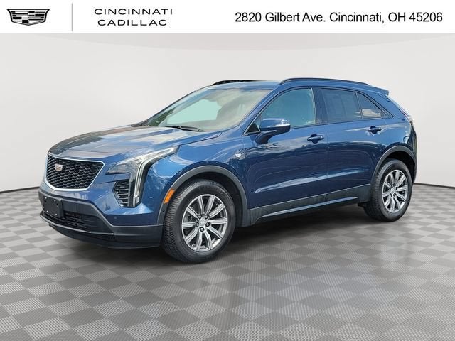 2019 Cadillac XT4 AWD Sport in Twilight Blue Metallic — front three-quarter view