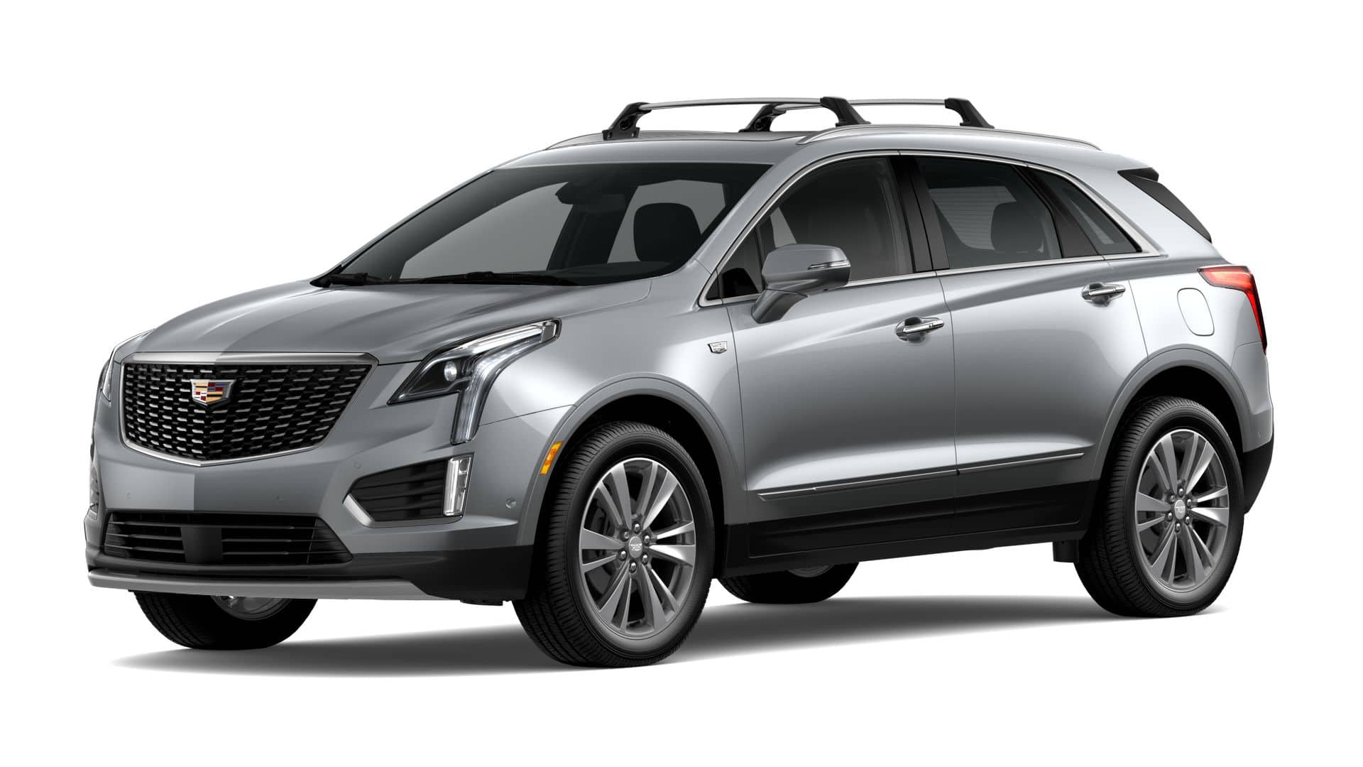 2026 Cadillac XT5 Premium Luxury in Argent Silver Metallic — front three-quarter view