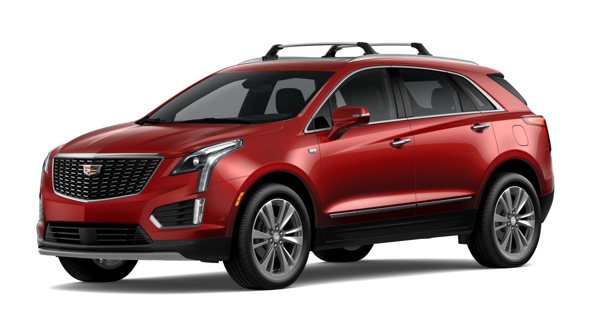 2026 Cadillac XT5 Premium Luxury in Radiant Red Tintcoat — front three-quarter view