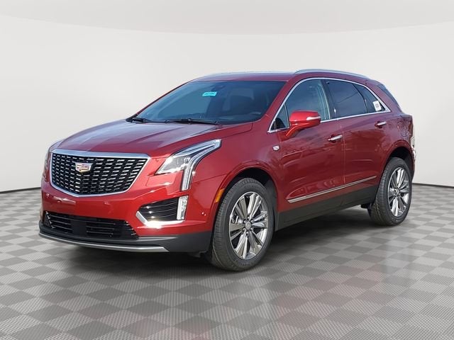2026 Cadillac XT5 Premium Luxury in Radiant Red Tintcoat — front three-quarter view