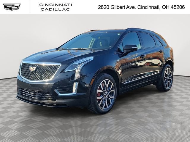 2022 Cadillac XT5 Sport in Stellar Black Metallic — front three-quarter view