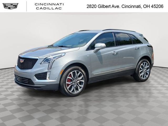2024 Cadillac XT5 Sport in Argent Silver Metallic — front three-quarter view