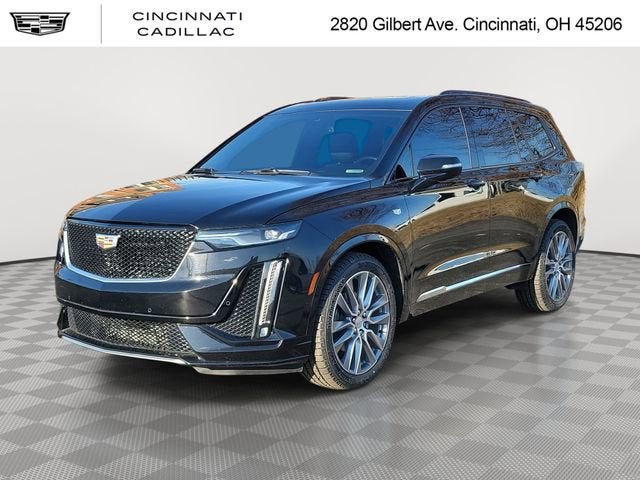 2020 Cadillac XT6 Sport in Stellar Black Metallic — front three-quarter view