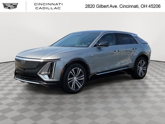 2024 Cadillac LYRIQ Luxury 1 in Argent Silver Metallic — front three-quarter view