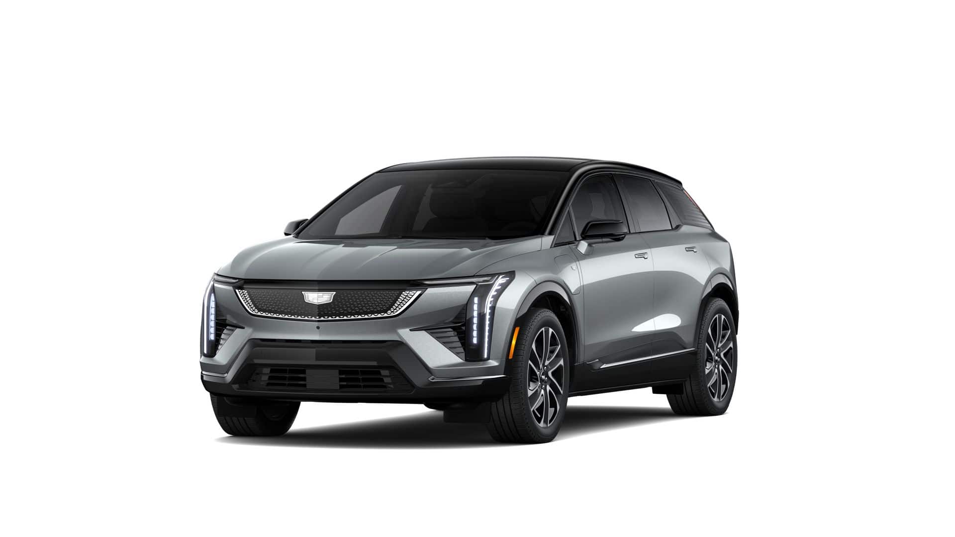 2027 Cadillac OPTIQ Sport in Argent Silver Metallic — front three-quarter view