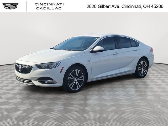 2018 Buick Regal Sportback Essence in Summit White — front three-quarter view